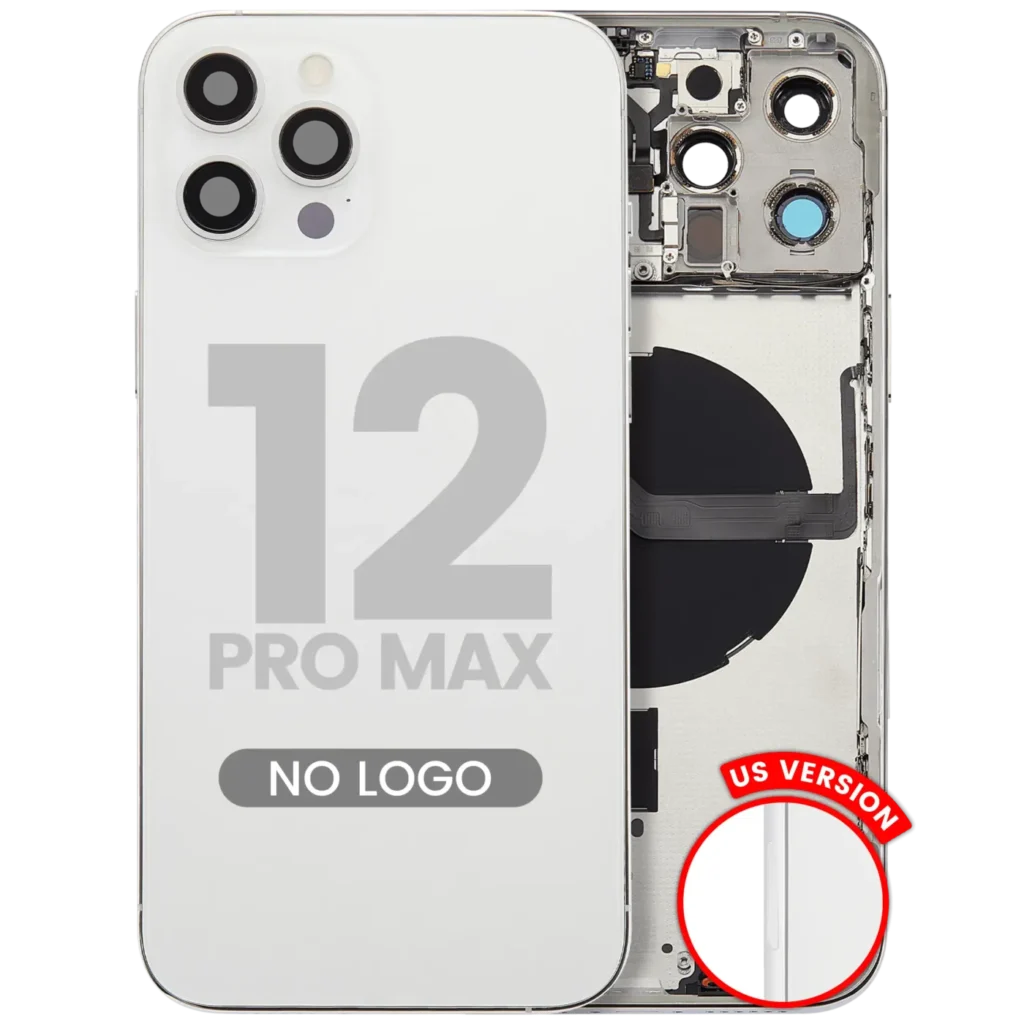 Back Housing W/ Small Parts For iPhone 12 Pro Max (US Version) (Aftermarket Plus) (Silver)