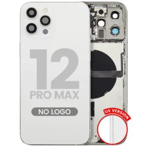 Back Housing W/ Small Parts For iPhone 12 Pro Max (US Version) (Aftermarket Plus) (Silver)
