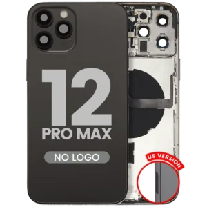 Back Housing W/ Small Parts For iPhone 12 Pro Max (US Version) (Aftermarket Plus) (Graphite)