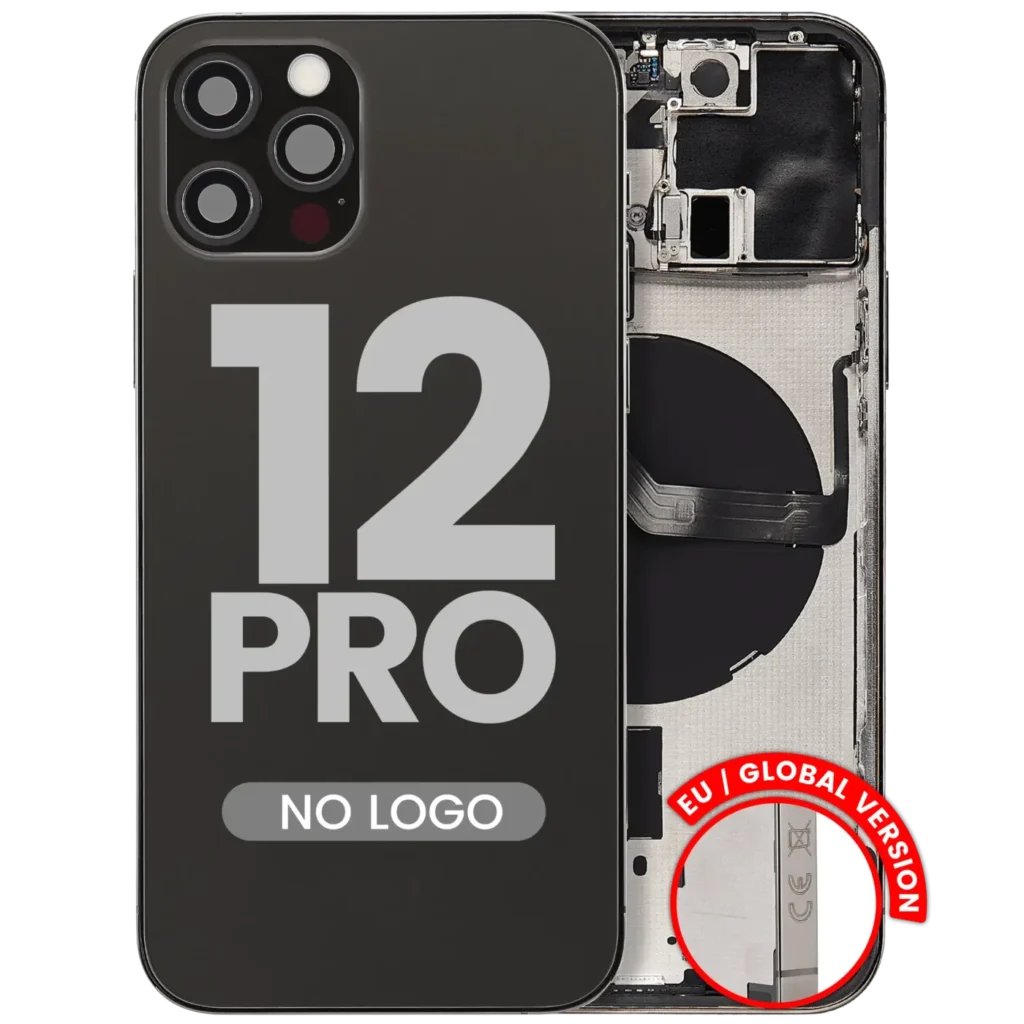 Back Housing W/ Small Parts For iPhone 12 Pro (EU / Global Version) (Aftermarket Plus) (Graphite)