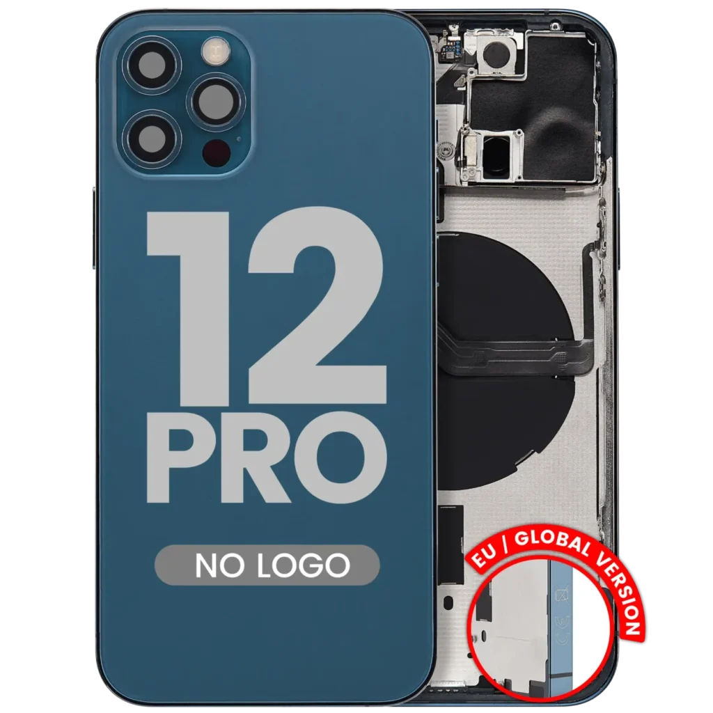 Back Housing W/ Small Parts For iPhone 12 Pro (EU / Global Version) (Aftermarket Plus) (Pacific Blue)