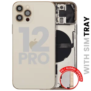 Back Housing W/ Small Parts For iPhone 12 Pro (EU / Global Version) (Used OEM Pull: Grade C) (Gold)