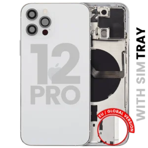 Back Housing W/ Small Parts For iPhone 12 Pro (EU / Global Version) (Used OEM Pull: Grade B) (Silver)
