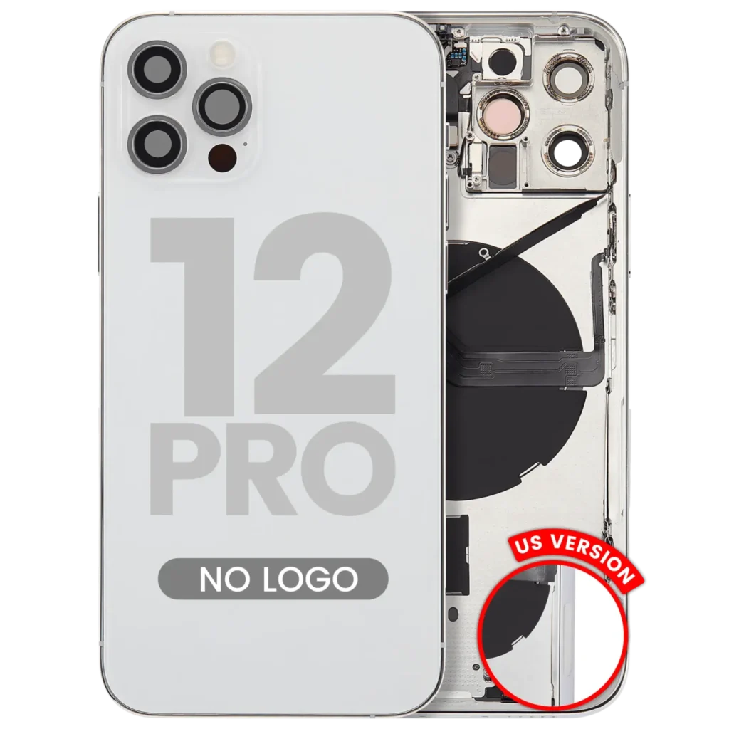 Back Housing W/ Small Parts For iPhone 12 Pro (US Version) (Aftermarket Plus) (Silver)