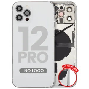 Back Housing W/ Small Parts For iPhone 12 Pro (US Version) (Aftermarket Plus) (Silver)