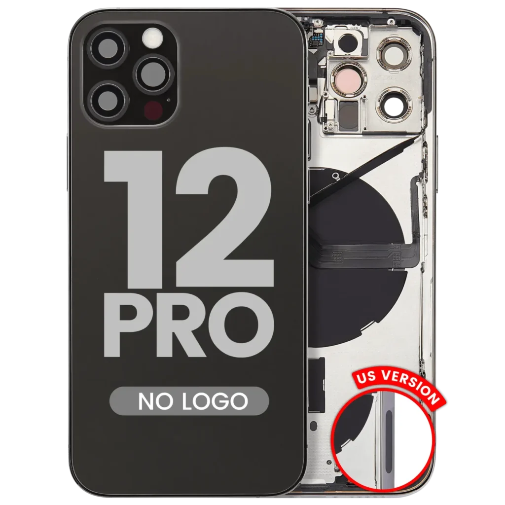 Back Housing W/ Small Parts For iPhone 12 Pro (US Version) (Aftermarket Plus) (Graphite)
