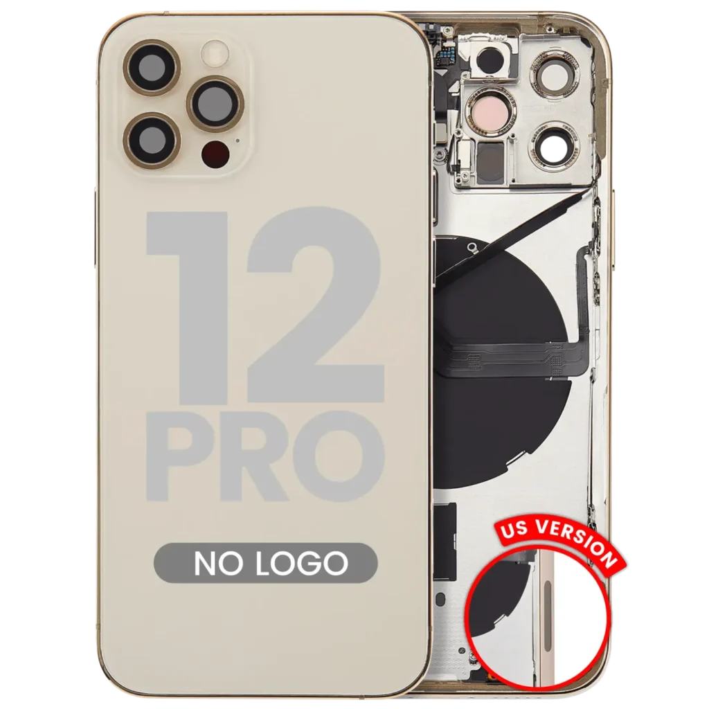 Back Housing W/ Small Parts For iPhone 12 Pro (US Version) (Aftermarket Plus) (Gold)