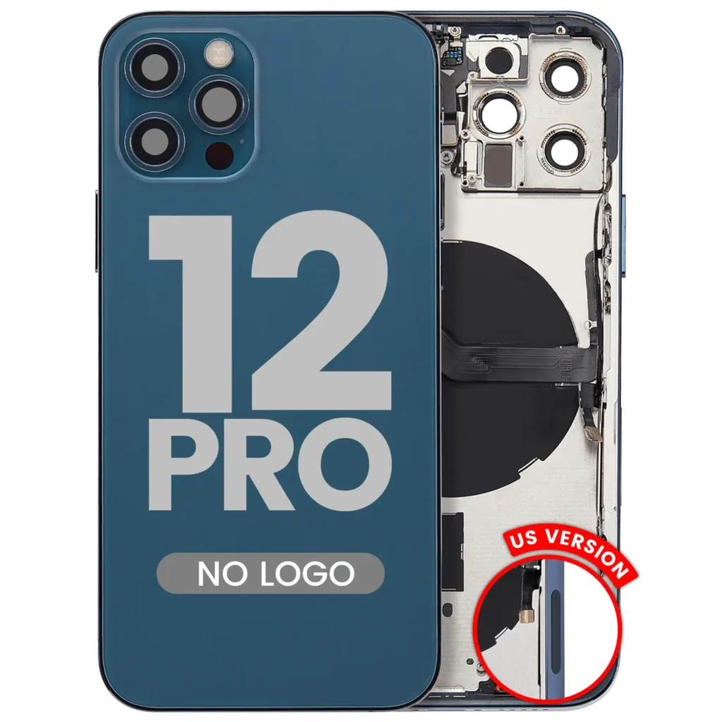 Back Housing W/ Small Parts For iPhone 12 Pro (US Version) (Aftermarket Plus) (Pacific Blue)