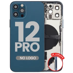 Back Housing W/ Small Parts For iPhone 12 Pro (US Version) (Aftermarket Plus) (Pacific Blue)