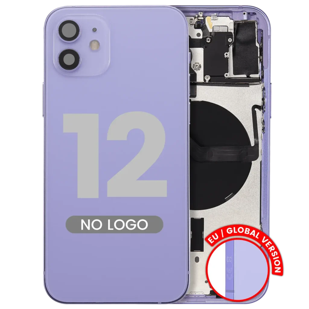 Back Housing W/ Small Parts For iPhone 12 (EU / Global Version) (Aftermarket Plus) (Purple)
