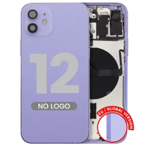Back Housing W/ Small Parts For iPhone 12 (EU / Global Version) (Aftermarket Plus) (Purple)