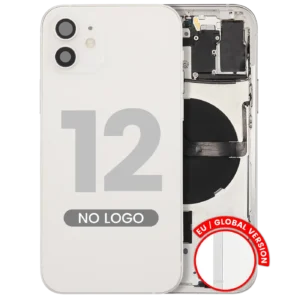 Back Housing W/ Small Parts For iPhone 12 (EU / Global Version) (Aftermarket Plus) (White)