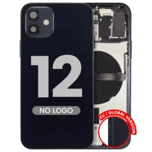 Back Housing W/ Small Parts For iPhone 12 (EU / Global Version) (Aftermarket Plus) (Black)
