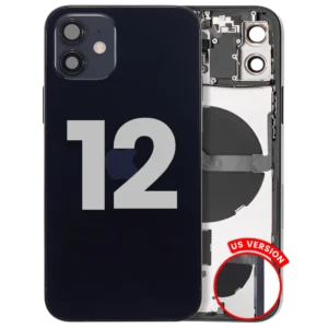 Back Housing W/ Small Parts For iPhone 12 (US Version) (Used OEM Pull: Grade A) (Black)