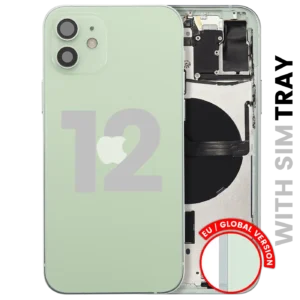 Back Housing W/ Small Parts For iPhone 12 (EU / Global Version) (Used OEM Pull: Grade B) (Green)