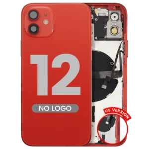 Back Housing W/ Small Parts For iPhone 12 (US Version) (Aftermarket Plus) (Red)