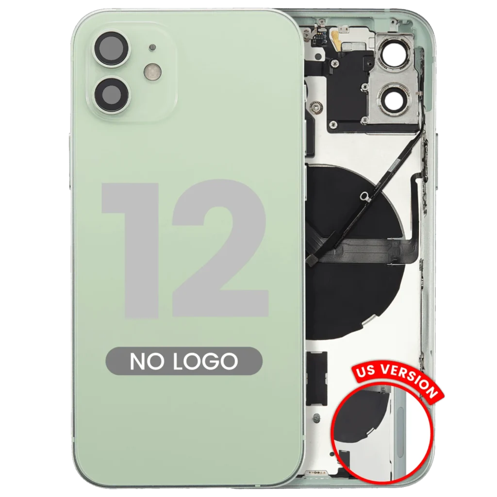 Back Housing W/ Small Parts For iPhone 12 (US Version) (Aftermarket Plus) (Green)
