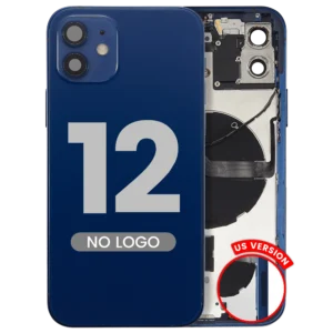 Back Housing W/ Small Parts For iPhone 12 (US Version) (Aftermarket Plus) (Blue)