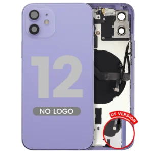 Back Housing W/ Small Parts For iPhone 12 (US Version) (Aftermarket Plus) (Purple)