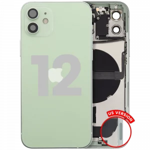 Back Housing W/ Charging Port Flex & Small Parts For iPhone 12 (US Version) (Used OEM Pull: Grade A) (Green)