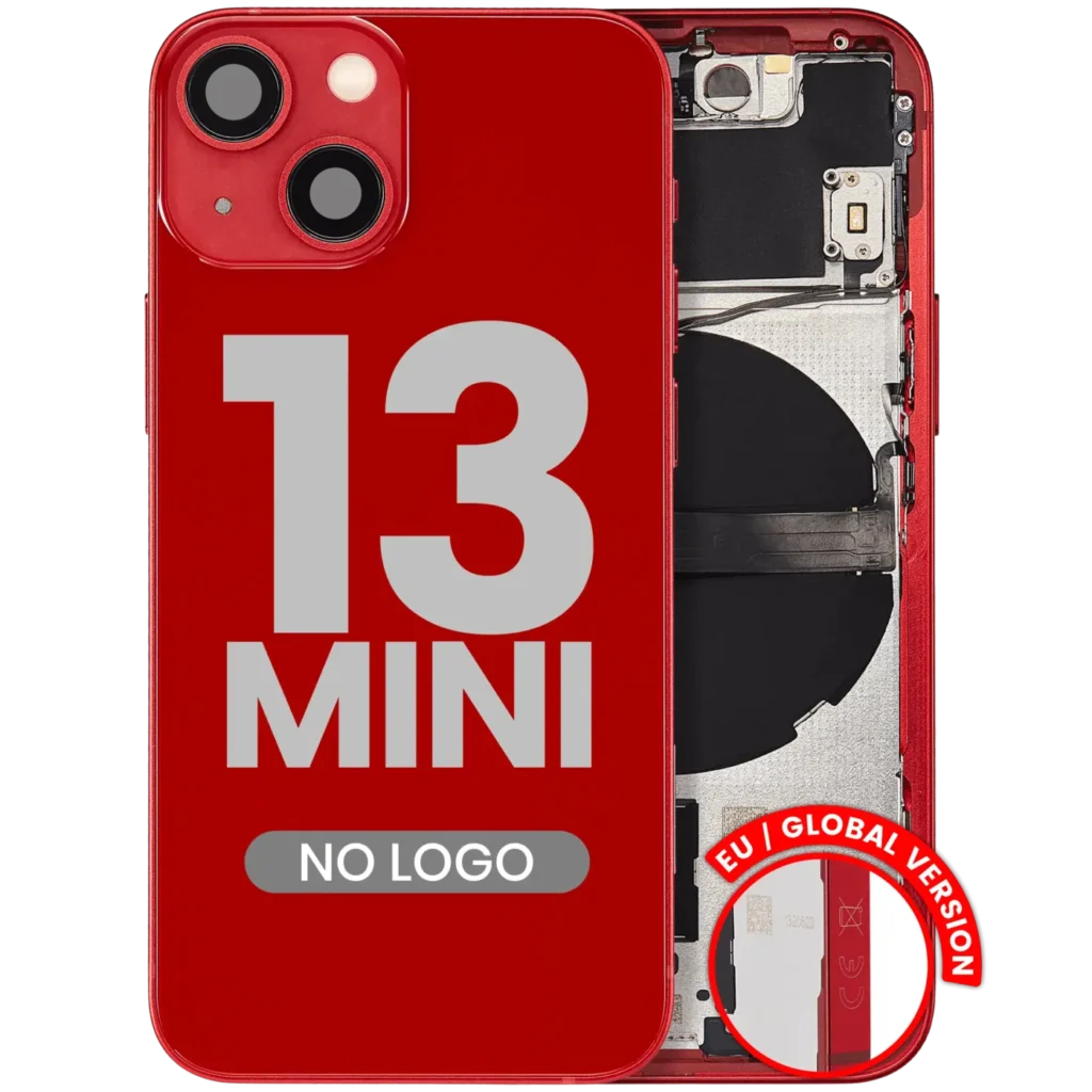 Back Housing W/ Small Parts For iPhone 13 Mini (EU / Global Version) (Aftermarket Plus) (Red)