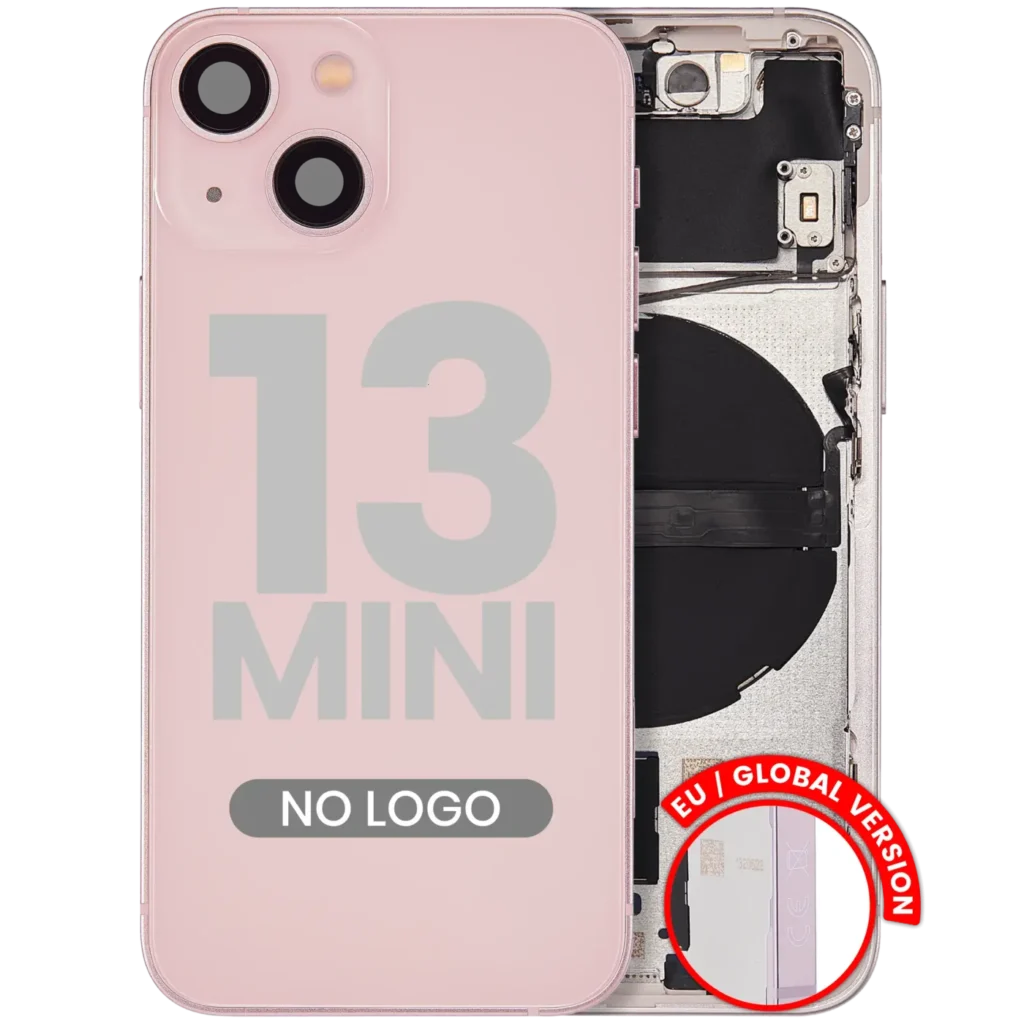 Back Housing W/ Small Parts For iPhone 13 Mini (EU / Global Version) (Aftermarket Plus) (Pink)