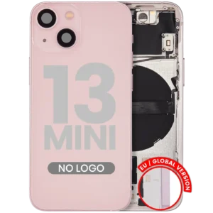 Back Housing W/ Small Parts For iPhone 13 Mini (EU / Global Version) (Aftermarket Plus) (Pink)