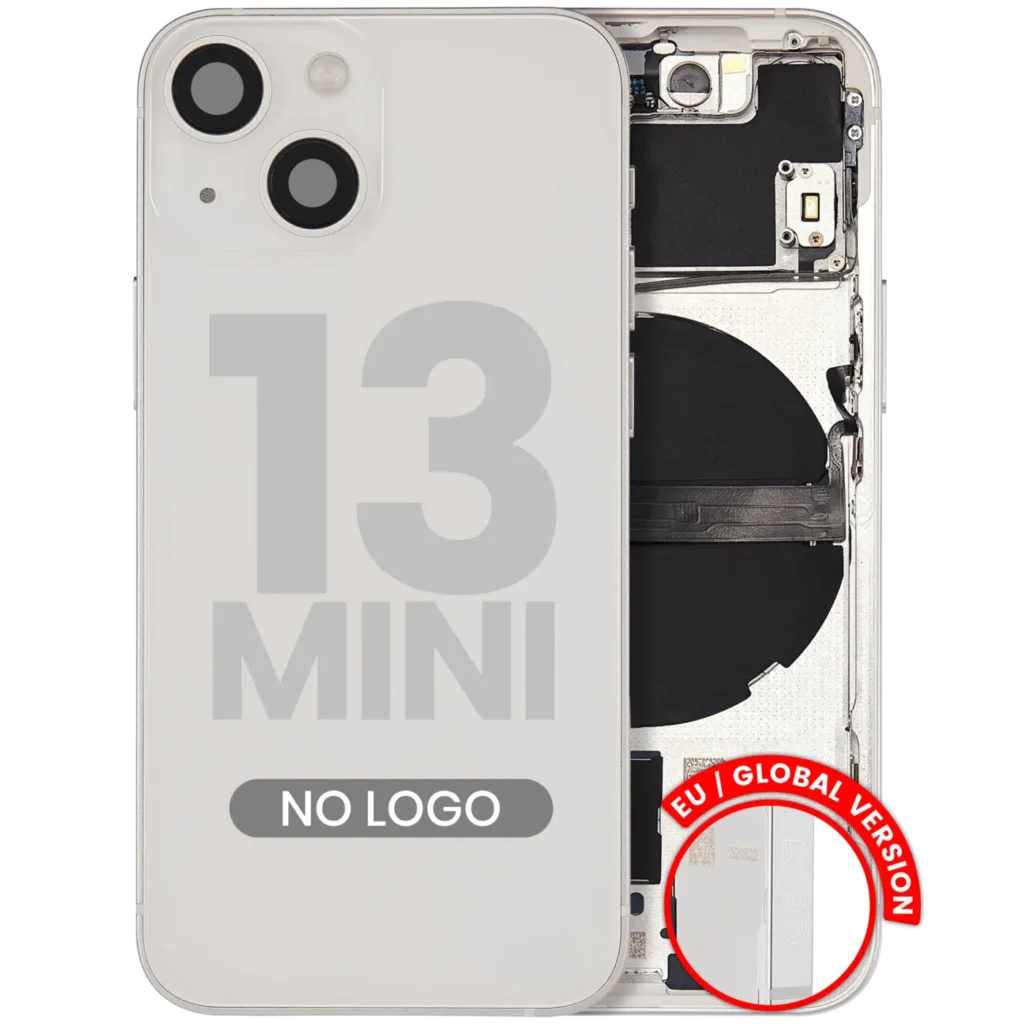 Back Housing W/ Small Parts For iPhone 13 Mini (EU / Global Version) (Aftermarket Plus) (Starlight)