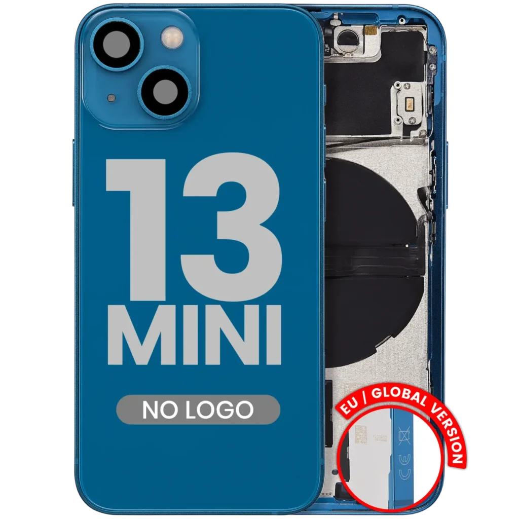 Back Housing W/ Small Parts For iPhone 13 Mini (EU / Global Version) (Aftermarket Plus) (Blue)