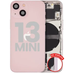 Back Housing W/ Small Parts For iPhone 13 Mini (US Version) (Used OEM Pull: Grade A) (Pink)