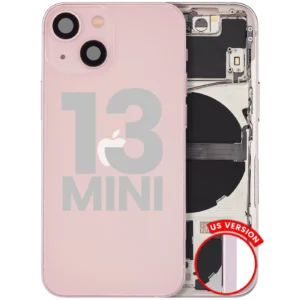 Back Housing W/ Small Parts For iPhone 13 Mini (US Version) (Used OEM Pull: Grade B) (Pink)