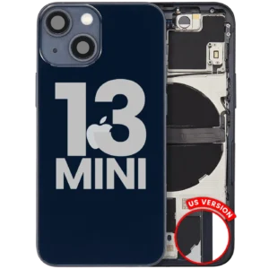 Back Housing W/ Small Parts For iPhone 13 Mini (US Version) (Used OEM Pull: Grade C) (Midnight)