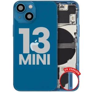 Back Housing W/ Small Parts For iPhone 13 Mini (US Version) (Used OEM Pull: Grade C) (Blue)