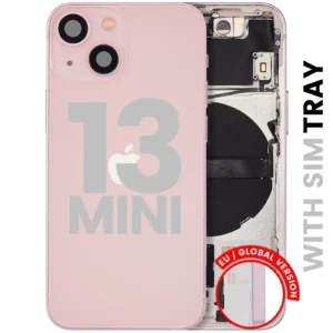Back Housing W/ Small Parts For iPhone 13 Mini (EU / Global Version) (Used OEM Pull: Grade A) (Pink)