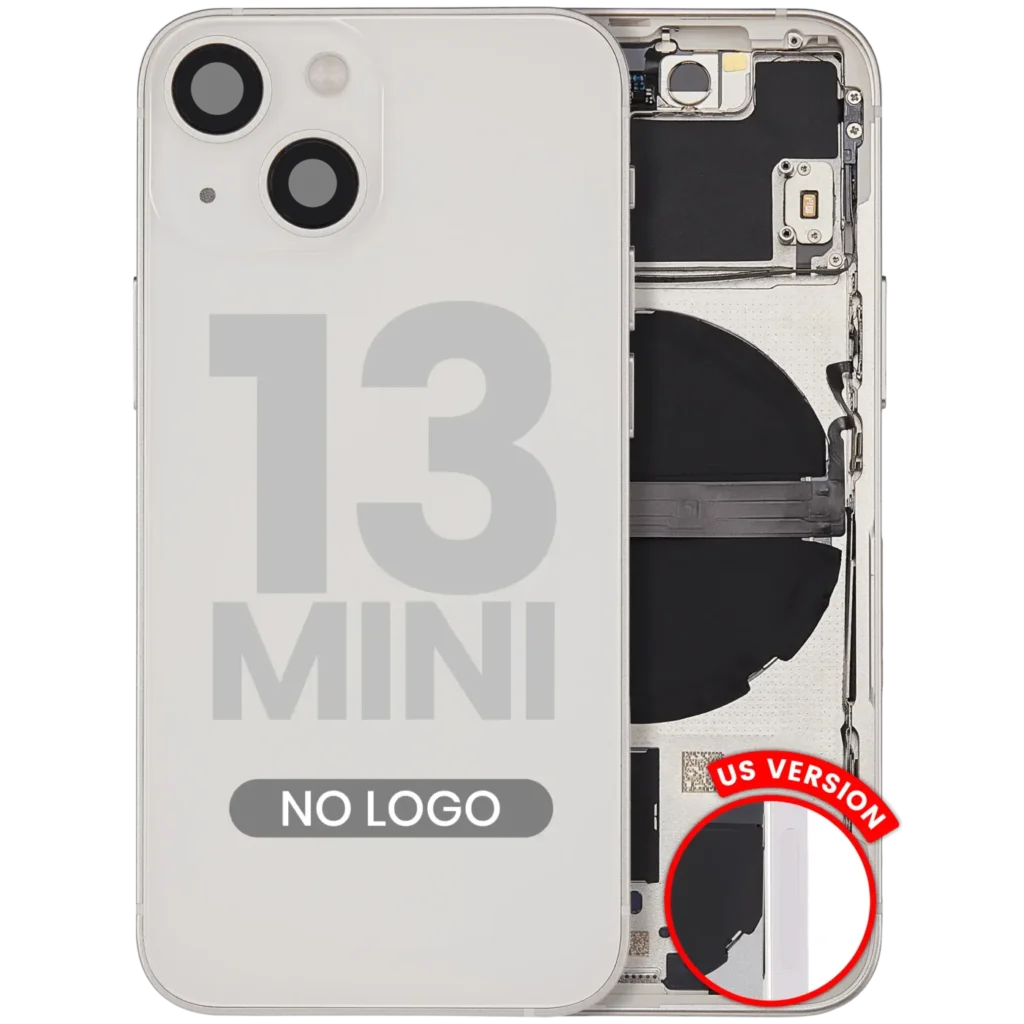 Back Housing W/ Small Parts For iPhone 13 Mini (US Version) (Aftermarket Plus) (Starlight)