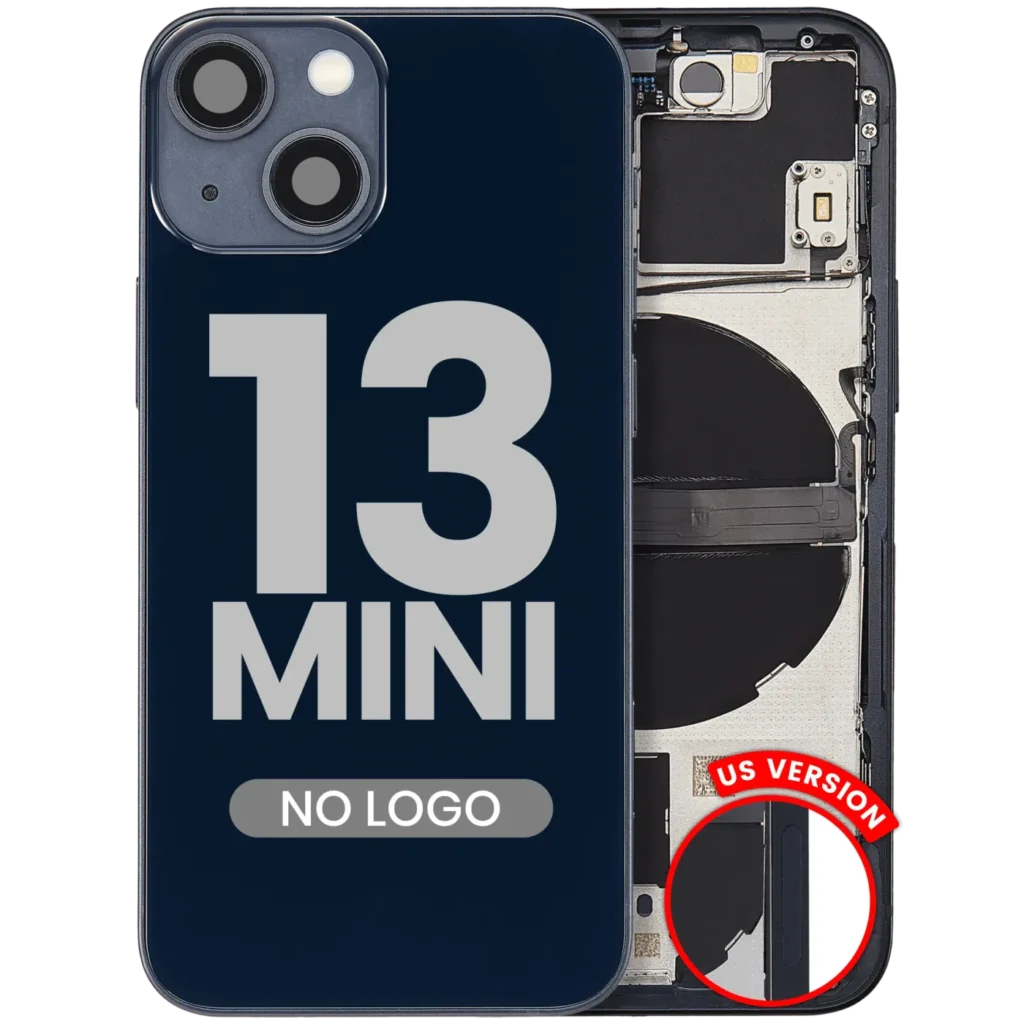 Back Housing W/ Small Parts For iPhone 13 Mini (US Version) (Aftermarket Plus) (Midnight)
