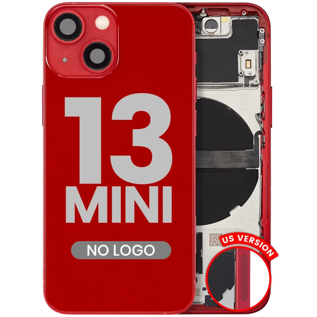 Back Housing W/ Small Parts For iPhone 13 Mini (US Version) (Aftermarket Plus) (Red)