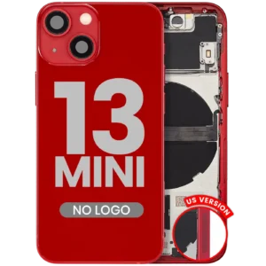 Back Housing W/ Small Parts For iPhone 13 Mini (US Version) (Aftermarket Plus) (Red)