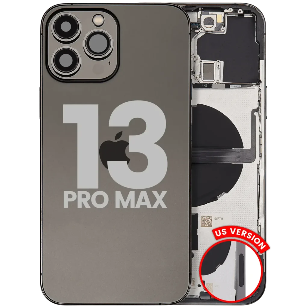 Back Housing W/ Small Parts For iPhone 13 Pro Max (US Version) (Used OEM Pull: Grade A) (Graphite)