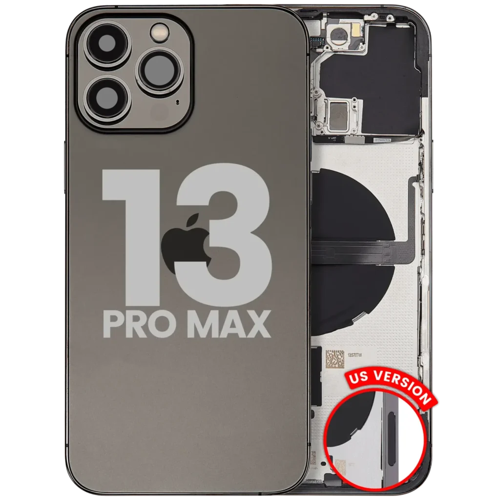 Back Housing W/ Small Parts For iPhone 13 Pro Max (US Version) (Used OEM Pull: Grade B) (Graphite)