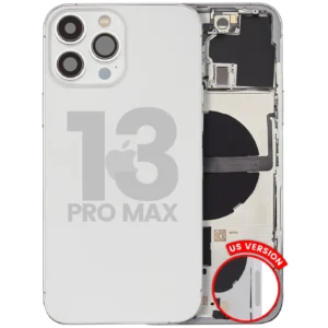 Back Housing W/ Small Parts For iPhone 13 Pro Max (US Version) (Used OEM Pull: Grade B) (Silver)