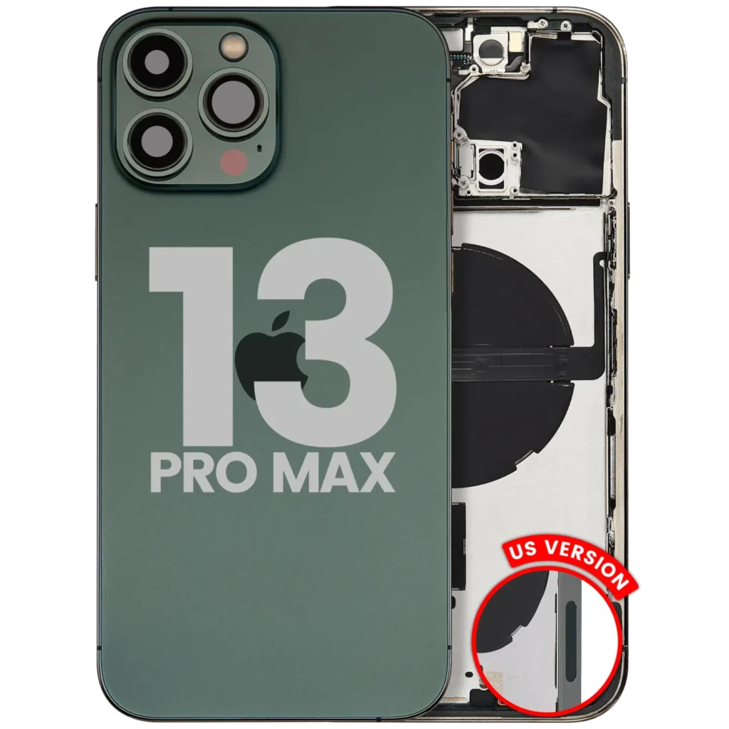 Back Housing W/ Small Parts For iPhone 13 Pro Max (US Version) (Used OEM Pull: Grade C) (Alpine Green)