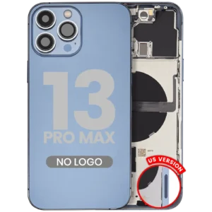 Back Housing W/ Small Parts For iPhone 13 Pro Max (US Version) (Aftermarket Plus) (Sierra Blue)