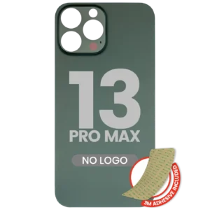 Back Glass With 3M Adhesive For iPhone 13 Pro Max (No Logo / Large Camera Hole) (Alpine Green)