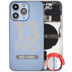Back Housing W/ Small Parts For iPhone 13 Pro (EU / Global Version) (Aftermarket Plus) (Sierra Blue)