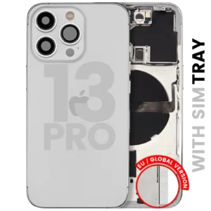 Back Housing W/ Small Parts For iPhone 13 Pro (EU / Global Version) (Used OEM Pull: Grade B) (Silver)