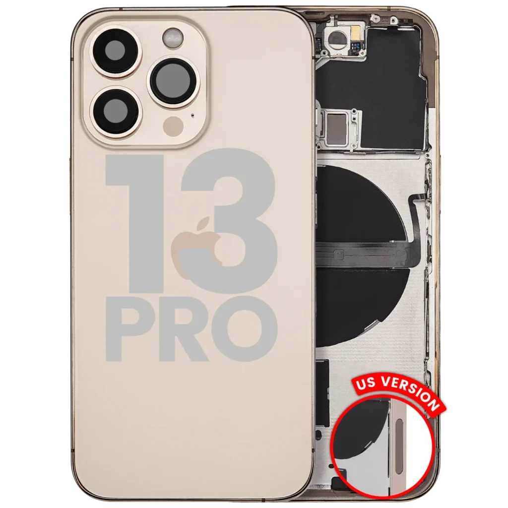 Back Housing W/ Small Parts For iPhone 13 Pro (US Version) (Used OEM Pull: Grade C) (Gold)