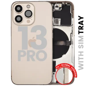 Back Housing W/ Small Parts For iPhone 13 Pro (EU / Global Version) (Used OEM Pull: Grade B) (Gold)