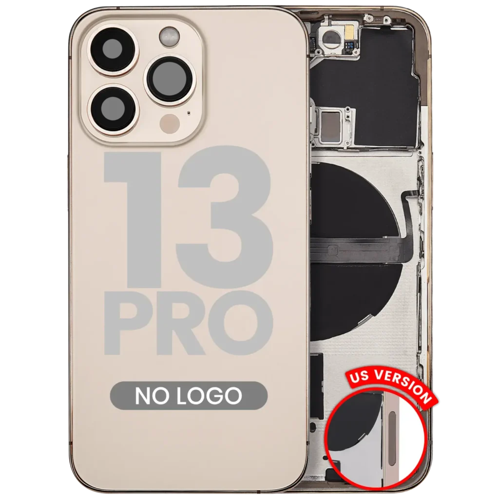 Back Housing W/ Small Parts For iPhone 13 Pro (US Version) (Aftermarket Plus) (Gold)