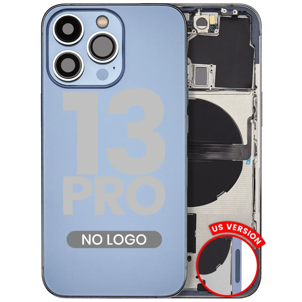 Back Housing W/ Small Parts For iPhone 13 Pro (US Version) (Aftermarket Plus) (Sierra Blue)